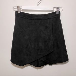 Suede Black Skort